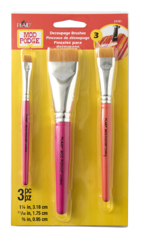 Picture of Mod Podge Decoupage Brushes – Σετ Πινέλων 1 1/4'', 11/16'' & 3/8'' από Gold Taklon (3τεμ.)