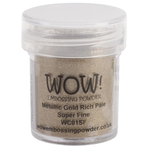 Picture of WOW! Embossing Powder Super Fine | Σκόνη Θερμοανάγλυφης Αποτύπωσης, Gold Rich Pale 15ml