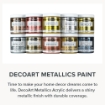 Picture of DecoArt Americana Decor Metallics – Μεταλλικά Ακρυλικά Χρώματα DIY Νερού 256ml