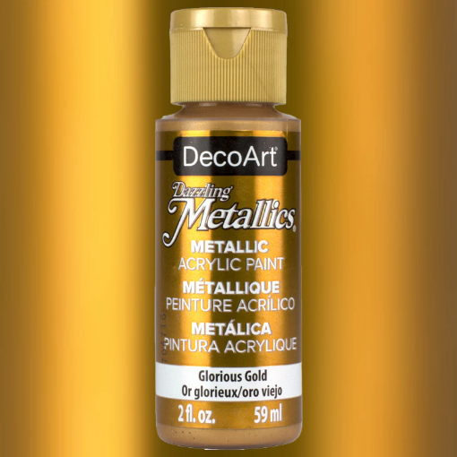 Picture of DecoArt Dazzling Metallics | Μεταλλικό Ακρυλικό Χρώμα με Γυαλιστερό Φινίρισμα – Glorious Gold, 59ml