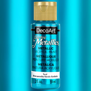 Picture of DecoArt Dazzling Metallics | Μεταλλικό Ακρυλικό Χρώμα με Γυαλιστερό Φινίρισμα – Teal, 59ml 