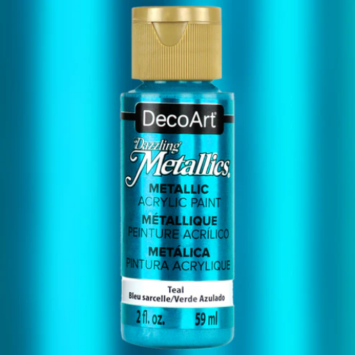 Picture of DecoArt Dazzling Metallics | Μεταλλικό Ακρυλικό Χρώμα με Γυαλιστερό Φινίρισμα – Teal, 59ml 