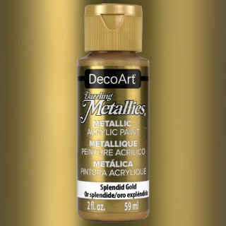Picture of DecoArt Dazzling Metallics | Μεταλλικό Ακρυλικό Χρώμα με Γυαλιστερό Φινίρισμα – Splendid Gold, 59ml 