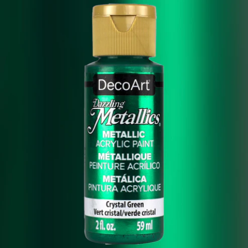 Picture of DecoArt Dazzling Metallics | Μεταλλικό Ακρυλικό Χρώμα με Γυαλιστερό Φινίρισμα – Crystal Green, 59ml 