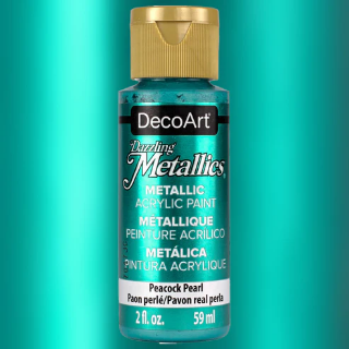 Picture of DecoArt Dazzling Metallics | Μεταλλικό Ακρυλικό Χρώμα με Γυαλιστερό Περλέ Φινίρισμα – Peacock Pearl, 59ml 