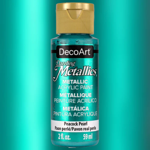 Picture of DecoArt Dazzling Metallics | Μεταλλικό Ακρυλικό Χρώμα με Γυαλιστερό Περλέ Φινίρισμα – Peacock Pearl, 59ml 