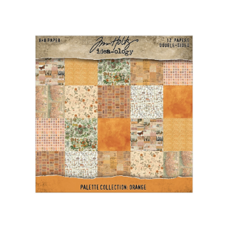 Picture of Tim Holtz Idea-ology Μπλοκ Scrapbooking Διπλής Όψης 8" x 8" – Palette Collection, Orange