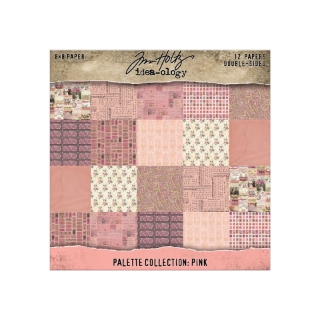 Picture of Tim Holtz Idea-ology Μπλοκ Scrapbooking Διπλής Όψης 8" x 8" – Palette Collection,  Pink