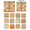Picture of Tim Holtz Idea-ology Μπλοκ Scrapbooking Διπλής Όψης 12" x 12" – Palette Collection, Orange (Πορτοκαλί)