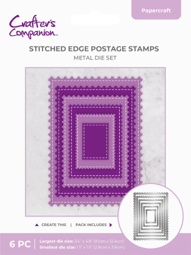 Picture of Crafter's Companion Stitched Edge | Σετ Μήτρες Κοπής Γραμματόσημο, Postage Stamps 6 τεμ.