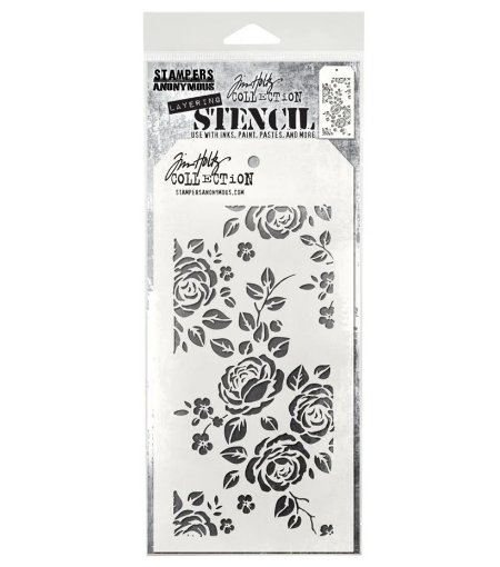 Picture of Stampers Anonymous Tim Holtz Layering Stencil | Στένσιλ – Roses