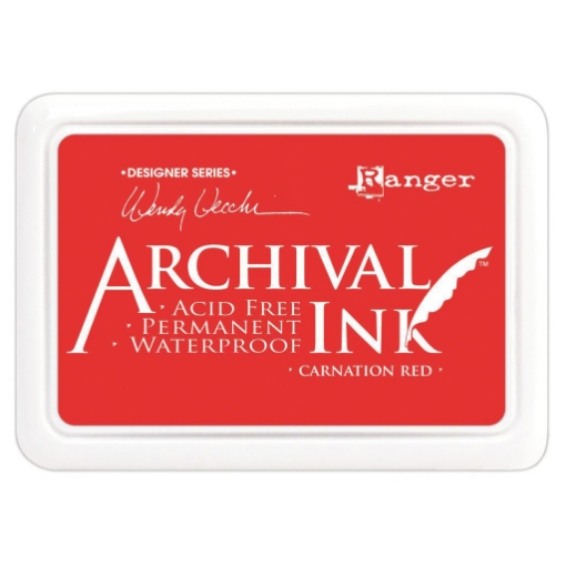 Picture of Ranger Archival Ink Pad – Designer Series by Wendy Vecchi | Μόνιμο Αδιάβροχο Μελάνι Σφραγίδας – Carnation Red
