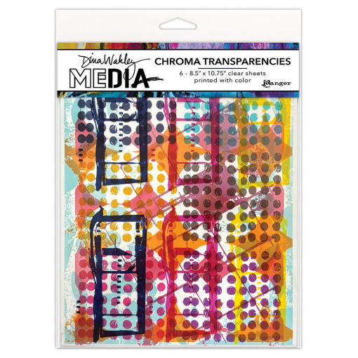 Picture of Ranger Dina Wakley Media Chroma Transparencies Grunge Specimens – Διάφανα Grunge Φύλλα για Journaling & Mixed Media, 6 τεμ.