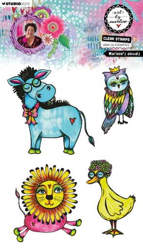 Picture of Studio Light Art by Marlene Clear Stamps | Διάφανες Σφραγίδες A5 - Marlene's Animals, 4τεμ.
