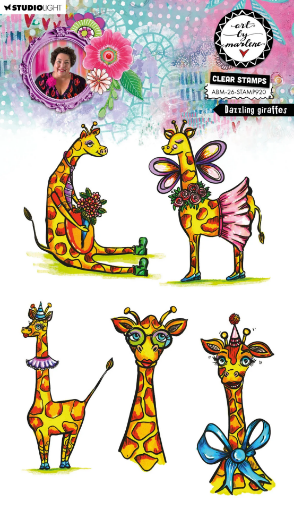 Picture of Studio Light Art by Marlene Clear Stamps | Διάφανες Σφραγίδες A5 - Dazzling Giraffes, 5τεμ.