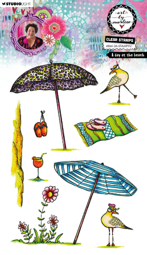 Picture of Studio Light Art by Marlene Clear Stamps | Διάφανες Σφραγίδες A5 - A Day at the Beach, 9τεμ.