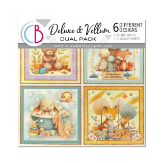 Picture of Ciao Bella Lunibloom Deluxe Paper 6x6 Pearl & Vellum Pack, 6 Φύλλα 120gsm/90gsm