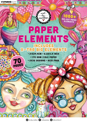 Picture of Studio Light Art by Marlene X-tra Big Paper Elements | 1000+ Διακοσμητικά Die-Cuts A4, 70 Φύλλα