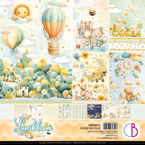 Picture of Ciao Bella Lunibloom Paper Pad 12x12 - Μπλοκ Χαρτιών, 12 Φύλλα