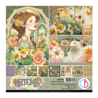 Picture of Ciao Bella Artemis Paper Pad – Μπλοκ Χαρτιών Scrapbooking 8”x8”, 12 Φύλλα 