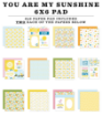 Picture of Echo Park You Are My Sunshine – Μπλοκ Χαρτιών Scrapbooking 15x15cm, 24 Φύλλα