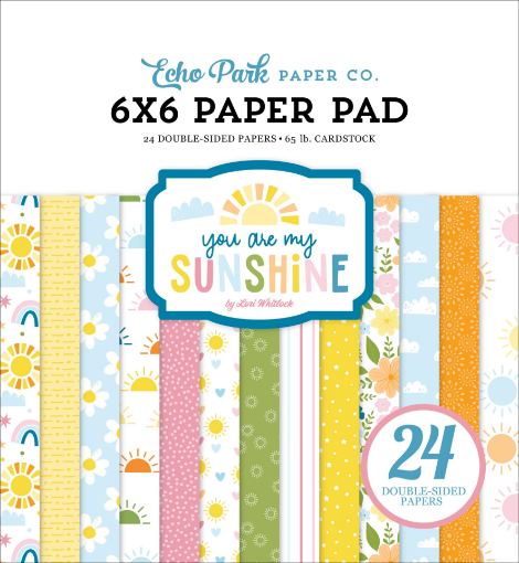 Picture of Echo Park You Are My Sunshine – Μπλοκ Χαρτιών Scrapbooking 15x15cm, 24 Φύλλα
