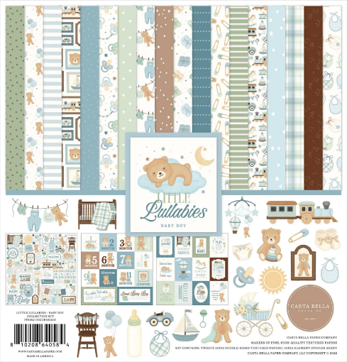 Picture of Carta Bella Little Lullabies Baby Boy – Βρεφική Συλλογή Scrapbooking 30x30cm με Χαρτιά & Αυτοκόλλητα