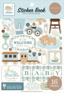 Picture of Carta Bella Little Lullabies Baby Boy – Μπλοκ Αυτοκόλλητων Scrapbooking, 16 Σελίδες