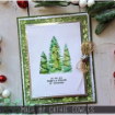 Picture of Tim Holtz Layered Στένσιλ 4"x8.5" – Tiny Poinsettia Christmas Background 