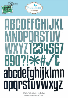 Picture of Elizabeth Craft Designs Delightful Discovery Die | Μήτρες Κοπής Αλφαβήτου & Αριθμών - Tall & Bold Alphabet, 68 τεμ.