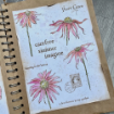 Picture of PaperArtsy Alison Bomber Red Rubber Stamp Set | Σετ Σφραγίδων Coneflowers Edition A5