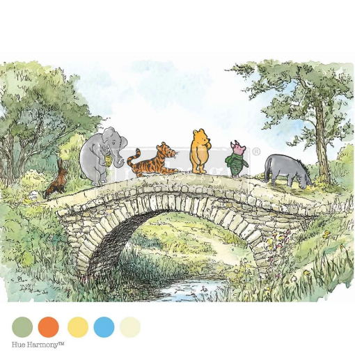 Picture of Prima Re-Design Willowmist Meadow A3 | Χαρτί Decoupage Fiber με Σκηνή Winnie the Pooh