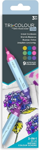 Picture of Spectrum Noir TriColour Aqua Markers – Μαρκαδόροι Ακουαρέλας 3 σε 1, Great Outdoors (9 Χρώματα)