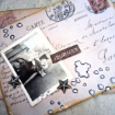 Picture of PaperArtsy Postcards Colour Printed Tissue Paper | Ριζόχαρτο για Κολάζ PT13, 4 φύλλα