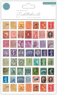 Picture of Craft Consortium The Collector Rub-On Transfers Used Stamps – Rub-Ons Vintage Γραμματοσήμων (2 φύλλα)