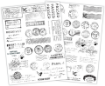 Picture of Craft Consortium The Collector Rub-On Transfers Postage | Rub-Ons Vintage Ταχυδρομικών Σφραγίδων (2 φύλλα)