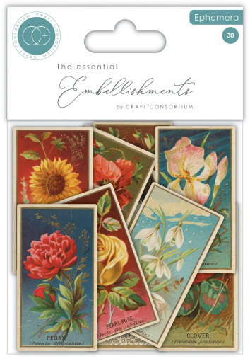 Picture of Craft Consortium The Collector Ephemera Flowers | Vintage Die-Cut Διακοσμητικά Λουλουδιών, 30τεμ.