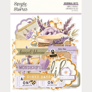 Picture of Simple Stories Simple Vintage Lavender Fields Journal Bits & Pieces – Κάρτες & Στοιχεία Journaling για Scrapbooking, 107τεμ.
