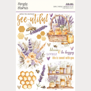 Picture of Simple Stories Simple Vintage Lavender Fields Rub Ons – Διακοσμητικά Rub-On Transfers για Scrapbooking, 2τεμ.