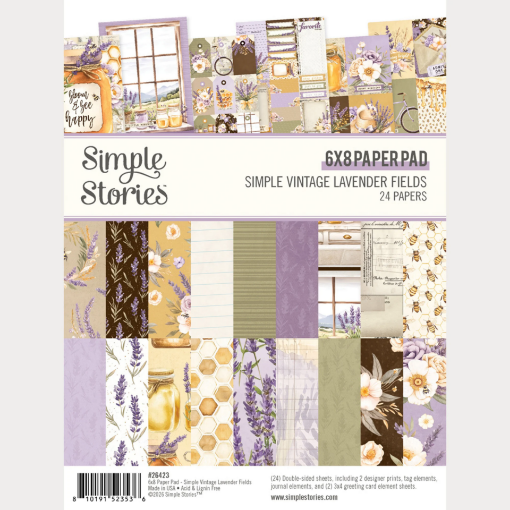 Picture of Simple Stories Simple Vintage Lavender Fields Μπλοκ Χαρτιών Scrapbooking 6×8″
