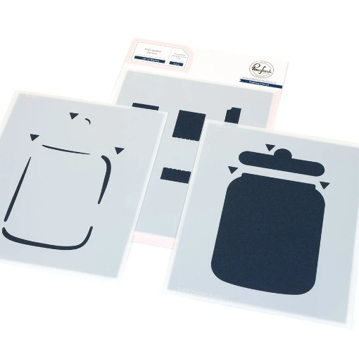 Picture of Pinkfresh Studio Artful Foundations Stencil Jar of Wishes | Σετ Layering Στένσιλ, 3τεμ.