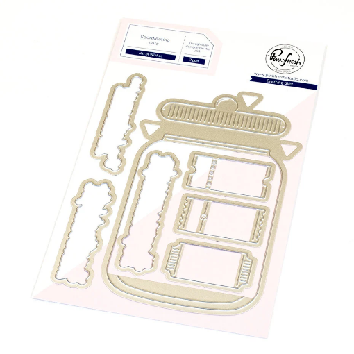 Picture of Pinkfresh Studio Artful Foundations Die Jar of Wishes | Σετ με Μήτρες Κοπής Βάζο & Labels, 7τεμ.