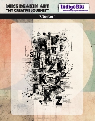 Picture of IndigoBlu Σφραγίδα Red Rubber για Mixed Media & Backgrounds, 80 × 50 mm - Cluster Solo