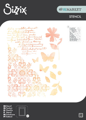 Picture of Sizzix Petal Play Stencil A4 by 49 & Market | Floral Στένσιλ Mixed Media