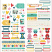 Picture of Simple Stories Say Cheese Happiest Place Cardstock Stickers Basics – Αυτοκόλλητα Labels & Borders για Scrapbooking, 78τεμ.