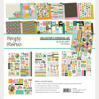 Picture of Simple Stories Color Me Happy Collector's Essential Kit – Χαρτιά Scrapbooking & Διακοσμητικά, 258τεμ.