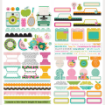 Picture of Simple Stories Color Me Happy Cardstock Stickers Basics – Αυτοκόλλητα Labels & Borders για Scrapbooking, 81τεμ.