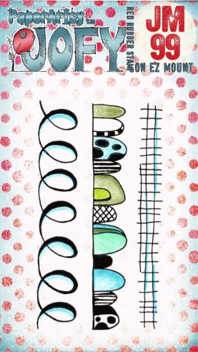 Picture of PaperArtsy JoFY Mini 99 Cling Stamp – Σφραγίδα Rubber για Background & Borders J