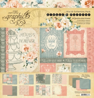 Picture of Graphic 45 Always & Forever 12x12 Inch Collection Pack – Μπλοκ Χαρτιών Scrapbooking 24 Φύλλων