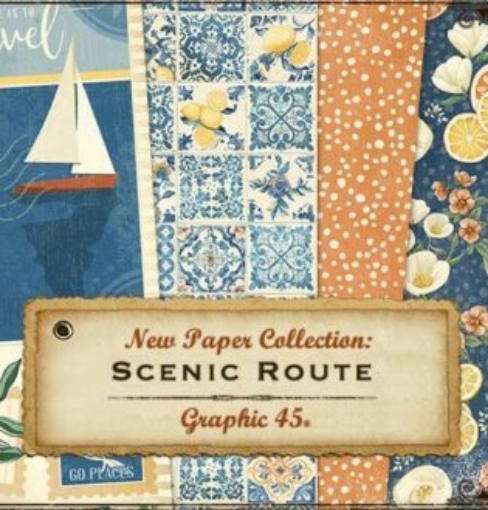 Picture of Graphic 45 Scenic Route – Συλλογή Scrapbooking με Μεσογειακό Ταξιδιωτικό Ύφος